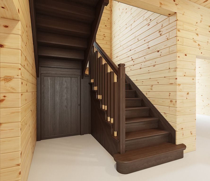 Деревянная лестница в дом с улицы (50 фото)